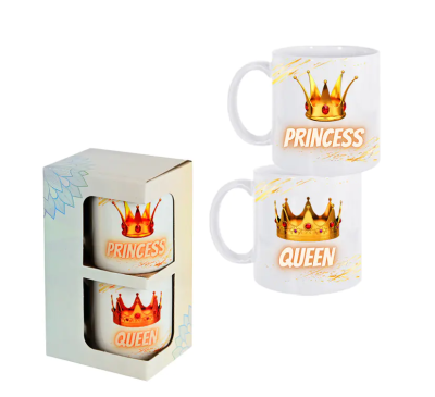 Комплект чаши „Princess & Queen“ – подарък за майка и дъщеря